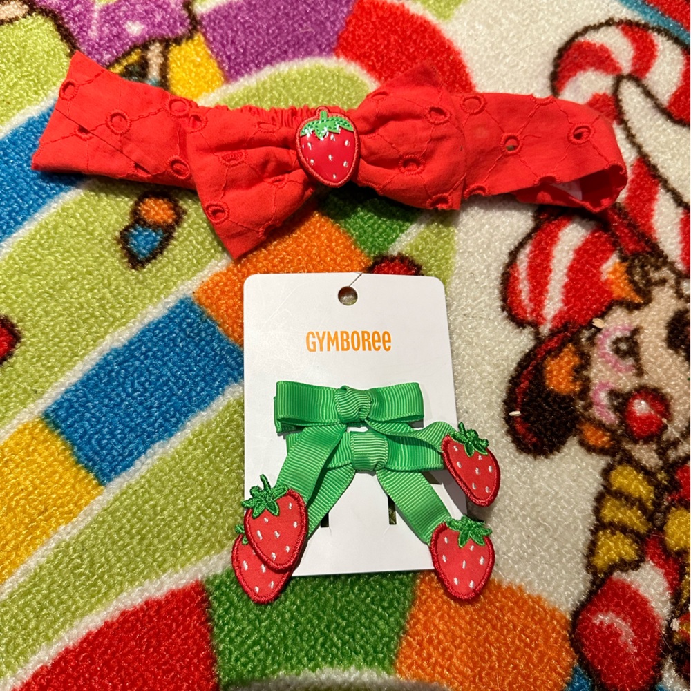Gymboree strawberry 🍓 accessories bundle.